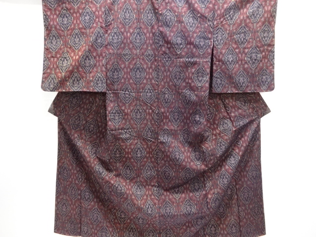 JAPANESE KIMONO / SILK / HAND WOVEN TSUMUGI / SARASA